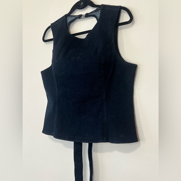 Vintage-Inspired Forever 21 Denim Top (Size XL) NAVY - Picture 4 of 5